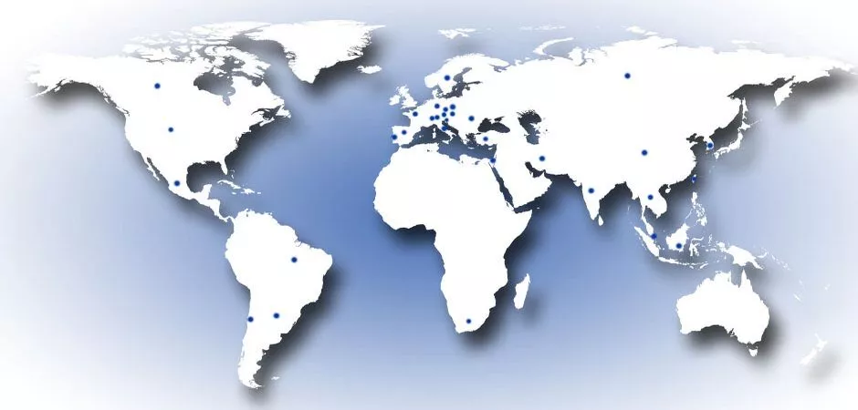 internationale Ansprechpartner Karte